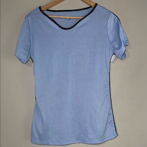 Cato Blue and Black Fitted Short Sleeve Tee